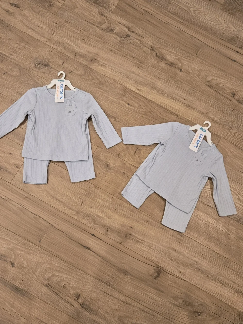 NWT Carter’s Bunny Pocket Blue Baby Boy Lounge Outfit Set Multi-sizes 3M & 9M